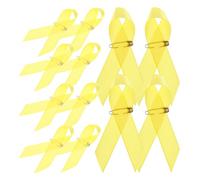 ifundom Lot de 50 Épinglettes Jaunes Ruban de Sensibilisation Cancer des Os et Infantile, Broches Satin Épingle de Sûreté pour Vêtements, Accessoires de Soutien aux Événements