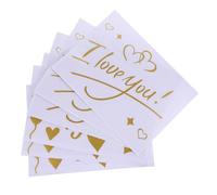 ifundom Lot de 6 Autocollants Bobo « Je T'aime », Autocollants Romantiques pour La Décoration de Murs, Fenêtres Et Fêtes (style Aléatoire) - Idéal pour La Fête Des Mères, La Saint-valentin,