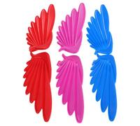 ifundom Lot de 6 Breloques Petites Ailes en Plastique pour Chaussures à Roulettes, Décorations Colorées Rouge Bleu Rose, Accessoires Amusants pour Patins à Roulettes, pour Skateparks