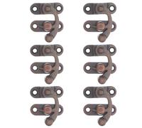 ifundom Lot de 6 Loquets à Bascule Rétro en Fer Marron pour Boîtes en Bois, Serrure Cachée Sécurisée pour Collection et Rangement de Souvenirs