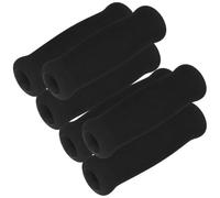 ifundom Lot de 6 Poignées de Béquilles Épaissies en Mousse Noire Antidérapantes, Manchons Confortables pour Cannes et Déambulateurs, Accessoires Ergonomiques pour Personnes Âgées, Fatigue