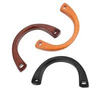ifundom Lot de 6 Poignées de Paquet en Bois D’Orme 15X8 CM Forme en U Demi-Cercle Accessoires DIY pour Bandoulières de Paquet à Main Couleur Aléatoire pour Personnaliser Couleur Aléatoire