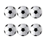 ifundom Lot de 6 Set de Ballons de Football Gonflables en Pvc Blanc et Noir, Décorations de Fête pour Garçon et Filles, Légers et Résistants, pour Jeux D'extérieur et Style Aléatoire
