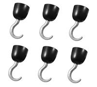 ifundom Lot de 6 Set de Sets de Crochets de Pirate Décoratifs en Plastique, Accessoires pour Fête Halloween Garçon et Filles, Costume Pirate Léger et Pratique, Taille 19x9,5x9,5 Cm,