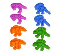 ifundom Lot de 8 Dinosaures Jouets Éducatifs pour Garçon et Filles, 4 Pièces en Polypropylène Léger, Petit Format, pour Jeux de Plage et Éveil des Tout-Petits