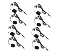 ifundom Lot de 8 Microphones Filaire à Pince pour Téléphone Portable Micro-Cravates pour Enregistrement Voix et Prises de Parole