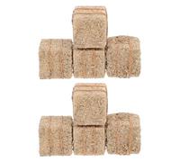 ifundom Lot de 8 Mini-meules de Foin Carrées 2x2x2 Cm en Fausse Paille Corde, Décorations Rustiques Empilables pour Maison de Poupée, Kit DIY Ferme et Accessoires de Table Miniature