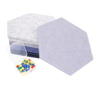 ifundom Lot de 8 Panneaux Muraux Hexagonaux en Feutre Autocollants Tableau Mémo Décoratif en Feutre Épais Tableau Photo Mural pour Bureau et Chambre Couleurs Variées Bleu Marine Bleu