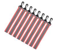 ifundom Lot de 8 Porte-clés Réfléchissants Orange 27 Cm Doubles Faces en Bande Phosphorescente pour Sécurité Nocturne, Visibilité Optimale en Plein Air, Randonnée, Course et Camping