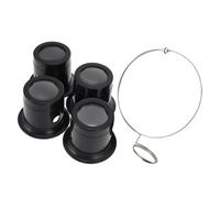 ifundom Loupe de Réparation de Montres 5 Pièces Clips Oculaires 5X 10X 15X 20X Grossissement Acier Inoxydable Solide Outil Horloger Précis pour Inspection et Gravure Miniature