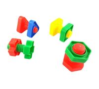 ifundom Mâcher pour Perroquet en Plastique 4 Pièces Forme Vis Promoteur D'équilibre Plaisir pour Grands Perroquets et Perruches Couleur Aléatoire