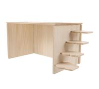ifundom Maison en Bois Massif pour Hamsters et Cochons D’Inde Cachette Solide avec Échelle Refuge Naturel pour Petits Animaux Abri Multifonction pour Habitat Intérieur Accessoire