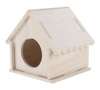 ifundom Maison Labyrinthe en Bois Beige pour Hamsters et Cobayes, Cachette Relaxante et Espace Repas pour Petits Animaux de Compagnie