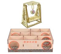 ifundom Maison Labyrinthe pour Hamster en Bois 2pcs Cachette et Espace Multi-Chambres, pour Chinchillas et Gerbils, pour Décoration Intérieure
