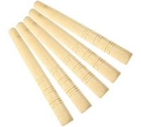 ifundom Manches en Bois de Hêtre pour Outils Agricoles 5pcs, Poignées Ergonomiques Khaki Confortables pour Faucilles et Pelles, Remplacement pour Jardinage