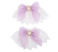 ifundom Manchette de Costume de Scène en Dentelle Double Couche, Légère et Facile à Enlever, Accessoire Lolita Charmant pour Femmes Lors de Performances ou Photos