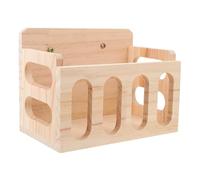 ifundom Mangeoire à Foin Bois pour Lapin et Cochon Râtelier Horizontal Fixe Anti-gaspillage Support Alimentaire et Facile à Nettoyer pour Petits Animaux