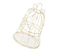 ifundom Mangeoire Suspendue Cage à Oiseaux Dorée avec Jouets pour Perroquets Décoration Intérieure et Extérieure pour Oiseaux Moyens et Perroquets Élégance Vintage pour Jardin et Maison