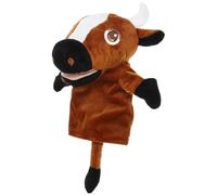 ifundom Marionnette à Main Bovin en Peluche Douce, Marionnette Conteuse Interactive pour Garçon et Filles, D’éveil Animal en Peluche, Accessoire Ludique pour Raconter des Histoires,