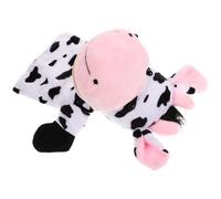 ifundom Marionnette à Main Vache en Peluche avec Bouche Mobile, Interactif D’Animaux de Ferme pour Garçon et Filles Préscolaires, Peluche Douce et Éducative pour Jeux D’Imitation