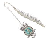 ifundom Marque-Page Vintage en Métal Argenté Phosphorescent Marque-Page Lumineux Créatif Motif Hibou Petit Format pour Étudiants Lecture et Bureau Accessoire Original et Pratique