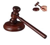 ifundom Marteau de Juge Bois pour Enchères Accessoire de Jeu de Rôle pour Avocat Juge et Étudiant Droit Design Simple et