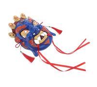 ifundom Masque de Mascarade Tibétain Sculpté à la Main Bleu Masque d'Opéra Chinois Traditionnel pour Cosplay et Spectacles Décoration Ethnique Vintage pour Fêtes et Festivals