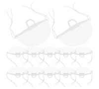 ifundom Masques Alimentaires pour Chefs 20pcs Couvre-Nez et Bouche en Plastique PE pour Service en Restauration Anti-Projection