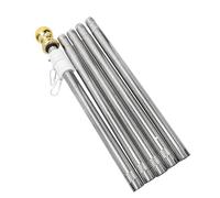 ifundom Mât de Drapeau Extérieur en Acier Inoxydable 190 Cm 5 Sections Antirouille Rotation Jardin et Porche Maintien Stable Anti-enroulement Protection Météo