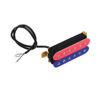 ifundom Micro Guitare Électrique Double Bobinage Réglable Micro Manche et Chevalet Style Ouvert Bleu Rose pour Performances Scéniques