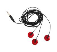 ifundom Micro pour Guitare Folk Adhésif sans Perçage Prise Jack 6,35 Mm, Triple Capteur Piézo Passif Rouge, Accessoire Silencieux Compatible Ukulélé et Kalimba pour Amplification