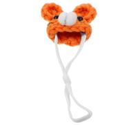 ifundom Mini Bonnet Tricoté pour Hamster Taille Petite Chapeau Décoratif Tigre en Laine avec Sangle Ajustable Accessoire Photo et Costume Cosplay pour Petits Animaux de Compagnie