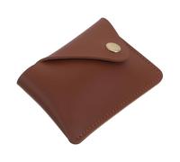 ifundom Mini Change Card Pochette pour Carte D'identité Portefeuille Porte-Cartes Titulaire De Petite Carte Porte-Cartes De Crédit Fin Mini Pochette De Caisse Faux Cuir Brown