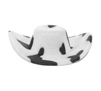 ifundom Mini House Doll Hat Mini Cowboy Hat DIY Accessory Soft Comfortable Material Party Decoration for Doll Miniature Cow Print Cap