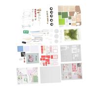 ifundom Mini Maison Miniature à Assembler pour Garçon Fille Modèle DIY Réaliste Jeu Éducatif Manuel pour Développement Motricité et Coordination Décoration Festive Adaptable