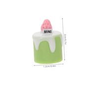 ifundom Miniature Cake Ornament Realistic Resin Faux Dessert for Dollhouse Decoration and DIY Crafting with Matcha Theme Mini House Ornament