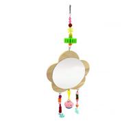 ifundom Miroir Suspendu avec Cloche pour Poules Interactif pour Poules de Compagnie Stimule Curiosité et Activité Physique Couleur Aléatoire
