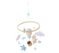 ifundom Mobile Pour Berceau Fille En Feutre Nuage Et Montgolfière Suspendu, Décoration Chambre Bébé, Doux Et Léger, Mobile Décoratif Pour Petite Fille, Accessoire Chambre Bébé