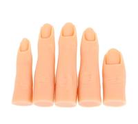 ifundom Modèle de Doigts D'entraînement Flexibles en Silicone 5 Pièces pour Pratique des Ongles, Articulation Flexible, pour Nail Art et Apprentissage Professionnel