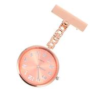 ifundom Montre de Poche à Quartz pour Infirmière Clip de Sécurité Grosse Lecture Légère et Simple à Suspendre Montre Pendentif Orange Travail Médical Contrôle du Temps