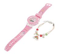 ifundom Montre Électronique pour Garçon et Filles Licorne Lumineuse avec Bracelet en Silicone Rose Montre Digitale Éducative Étanche Présent pour Filles Apprentissage de L’Heure