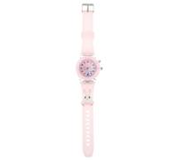 ifundom Montre Garçon et Filles LED à Quartz Motif Lapin Rose Bracelet Ajustable Montre Dessin Animé Lumineuse pour École et Anniversaire Montre-Bracelet Éducative pour Petits Garçon et