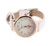 ifundom Montre pour Garçon et Filles Aiguilles Lumineuses Bracelet Blanc Ajustable Étanche et Résistante aux Chocs Montre Éducative pour Filles Apprentissage de L’Heure au Quotidien