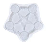 ifundom Moule à Bougie pour Fabriquer un Chandelier Blanc en Silicone Flexible de Pentagramme Pouvant Contenir Cinq Bougies, pour Rituels Ésotériques et Décoration Wicca