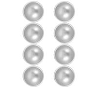 ifundom Moule Gâteau Demi Sphère en Alliage D'aluminium Argenté, Distribution Uniforme Chaleur, Design Antiadhésif, 8 Pièces pour Activités Artisanales et Savons Faits Main