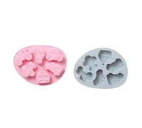 ifundom Moules à Chocolat en Silicone 3d 6 Formes Véhicules Lot de 2 Moules Gris pour Bonbons Pâtisserie et Glaçage Réutilisables Idéals la Cuisine Familiale et Chocolaterie