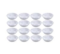 ifundom Moules à Tartelettes et Démoulage Facile Lot de 50 en Alliage D'aluminium Argenté Forme Fleur Bord Ondulé, Conductivité Thermique pour Réaliser Tartes et Quiches