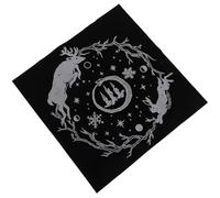 ifundom Nappe de Divination du Tarot en Flanelle Noire, Douce et Portable, pour Jeux de Tarot et Soirées Entre Passionnés D'astrologie