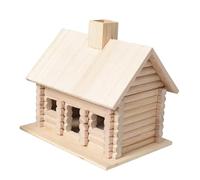 ifundom Nichoir Oiseaux Bois Naturel avec Large Entrée Maison Artisanale pour Jardin Balcon Abri Confortable pour Petits Oiseaux Cabane à Peindre DIY