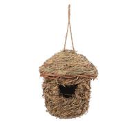 ifundom Nichoir Suspendu Paille Tissé à Main pour Oiseaux Décorative pour Jardin et Extérieur et Confortable pour Mésanges et
